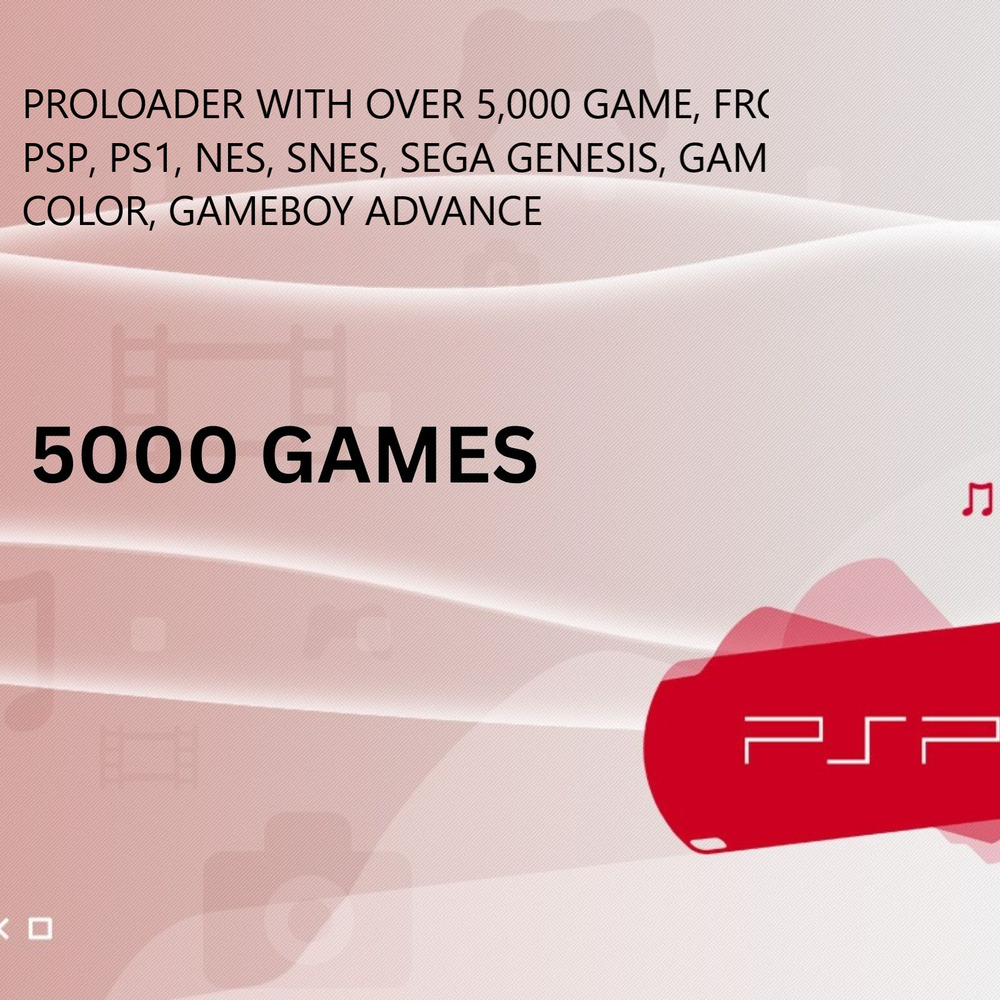 128gb Memory preloaded with 5000 games for PSP 1000 2000 3000 - Picture 2 of 4